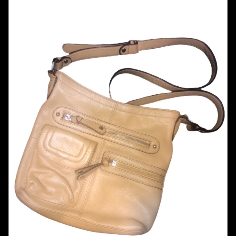 Tignanello leather purse natural color